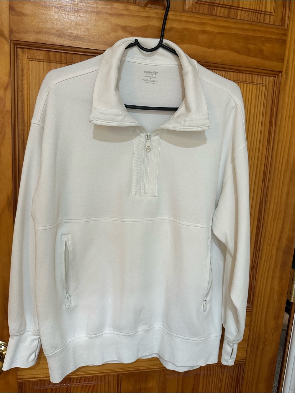 Old Navy White Full-Zip Active Jacket